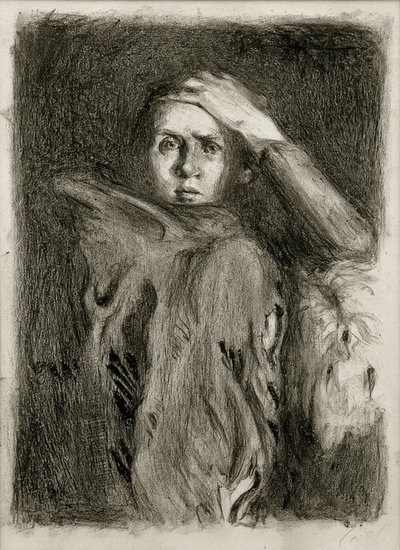Auto-retrato com braço - estremecimento apoiado de Clara Siewert