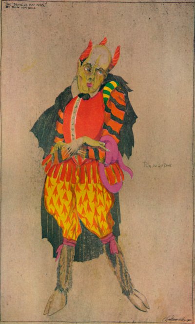 Design para o traje em Ben Jonsons O diabo é um burro, c1927 de Claud Lovat Fraser