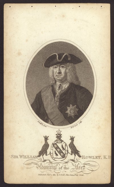 Sir William Rowley, almirante britânico (gravura) de Claude Arnulphy