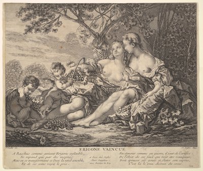 Erigone Vencida, c. 1745. de Claude Augustin Duflos