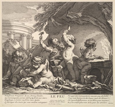 Fogo, século XVIII. de Claude Augustin Duflos