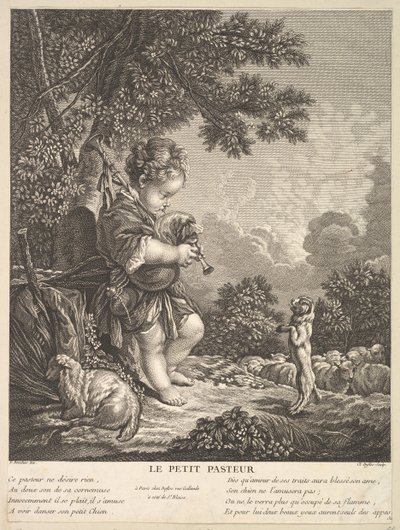 O Pastorinho, c. 1753. de Claude Augustin Duflos