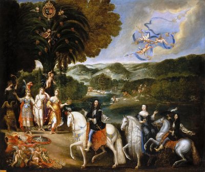 Alegoria do Tratado dos Pirenéus Alegoria do casamento de Luís XIV de Claude Deruet