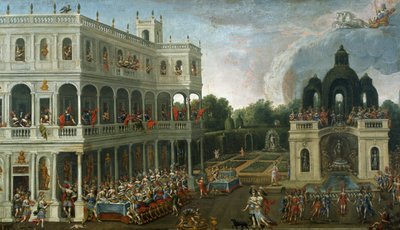 Banquete das Amazonas, por Claude Deruet (1588-1660) de Claude Deruet