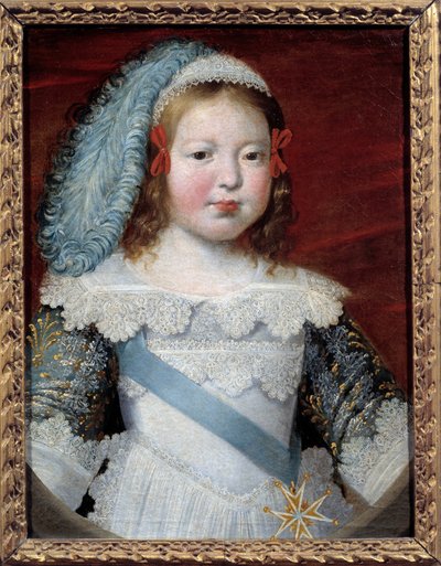 Retrato do golfinho, futuro Luís XIV (1638-1715). Pintura de Claude Deruet (1588-1662) Dim 0,50 x 0,39. 1641. Musee des Beaux Arts d