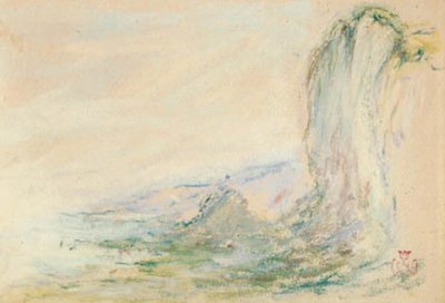 As rochas em Etretat na maré baixa de Claude Emile Schuffenecker