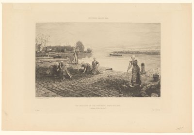 Mulheres a mondar um cais no norte da Holanda
The weeders of the pavement, Nord Holland (título sobre o objecto) de Claude Faivre