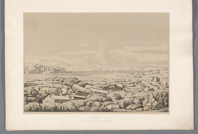 Gezicht op de Cycladen
Cíclades (título sobre o objecto)
Vistas dos locais mais famosos da Grécia antiga (...) (título da série) de Claude Félix Théodore Caruelle d
