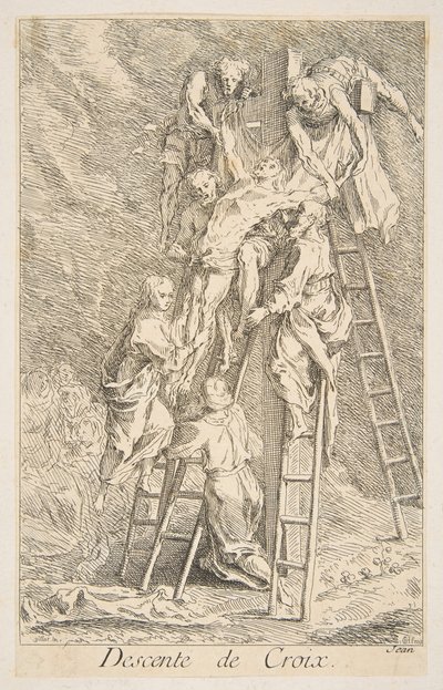 Descida da Cruz.n.d. Criadores: Claude Gillot, Jacques Gabriel Huquier. de Claude Gillot, Jacques Gabriel Huquier