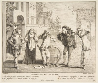 A Morte do Maitre André.n.d. Criadores: Claude Gillot, Jacques Gabriel Huquier. de Claude Gillot, Jacques Gabriel Huquier