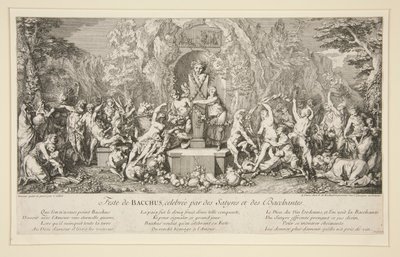 Festa de BACCHUS, celebrada por Sátiros e Bacantes de Claude Gillot