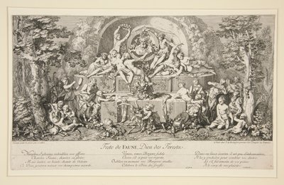 Feste de FAUNE, Deus da Floresta de Claude Gillot