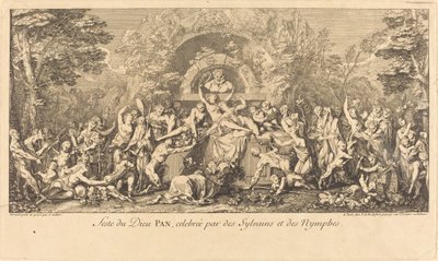 Feste du Dieu Pan, celebree par des Sylvains et des Nymphes (Festa do Deus Pan Celebrado por Silvestres e Ninfas) de Claude Gillot