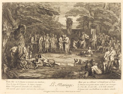 Le Mariage (casamento) de Claude Gillot