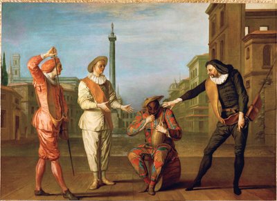 Cenas da comédia " Le tombeau de Maitre André " ... de Claude Gillot