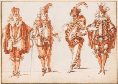 Quatro personagens de fantasia de Claude Gillot