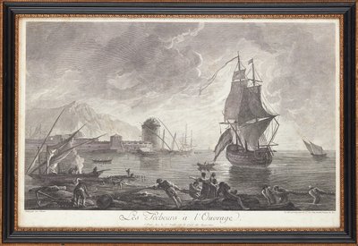 gravuras em aço francês de Claude Joseph (after) Vernet