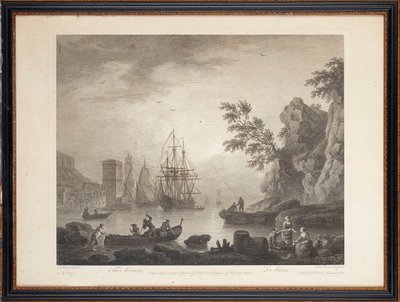 Dez gravuras em aço francês de Claude Joseph (after) Vernet