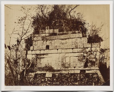 Palácio do Circo em Chichen-Itza (baixo relevo de tigres) de Claude Joseph Désiré Charnay