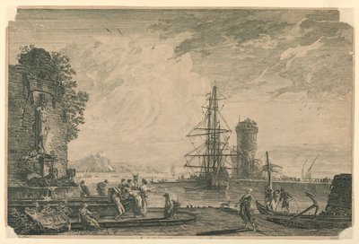 No porto (porto marítimo italiano) de Claude Joseph Vernet