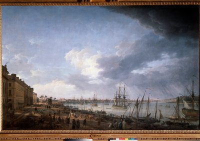 O Porto de Bordeaux Pintura de Joseph Vernet (1714-1789) Paris do século XVIII, Musee de la Marine de Claude Joseph Vernet