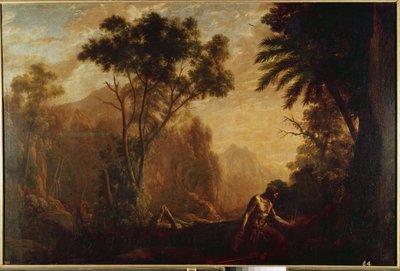 Paisagem com Santo Onuphrius (óleo sobre tela, c. 1638) de Claude Lorrain