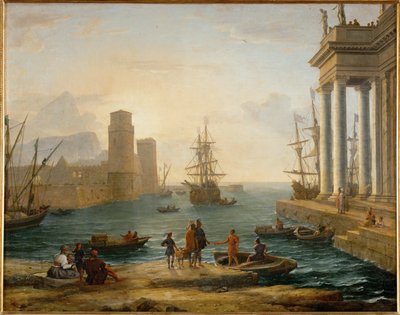 Port de mer, effet de brume Porto com nevoeiro ... de Claude Lorrain (1600-82)