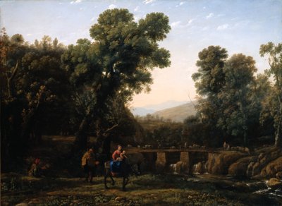 O voo para o Egipto (óleo sobre tela) de Claude Lorrain (1600 82)
