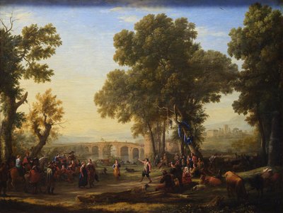 Francês: La Fête villageoise Festa da aldeia de Claude Lorrain
