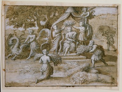 Homenagem a Ceres (tinta no papel) de Claude Lorrain