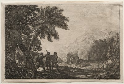 Paisagem com Brigands, 1633. de Claude Lorrain