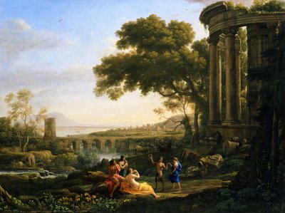 Paisagem com ninfa e sátiro a dançar de Claude Lorrain