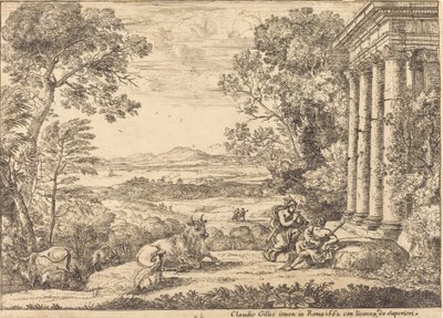 Mercúrio e Argus (Mercúrio e Argus) de Claude Lorrain