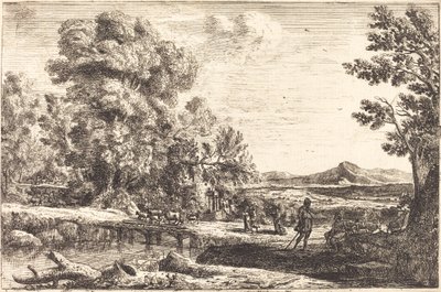 Rebecca e Eliezer (A ponte de madeira) de Claude Lorrain