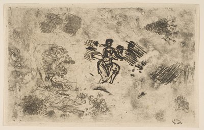 Mulher sentada e outros esboços, ca. 1630-33. de Claude Lorrain