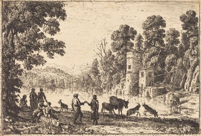 A dança na margem do rio de Claude Lorrain