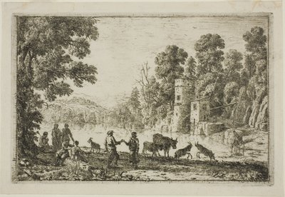 A dança na margem do rio de Claude Lorrain