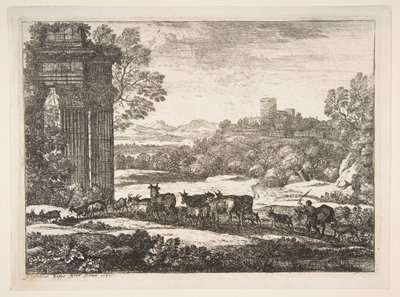 O rebanho que retorna no clima de tempestade, 1651. de Claude Lorrain