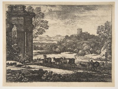 O rebanho que retorna em caso de tempestade, ca. 1650-51. de Claude Lorrain
