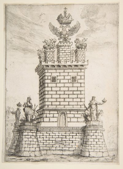 A torre quadrada, 1637. de Claude Lorrain