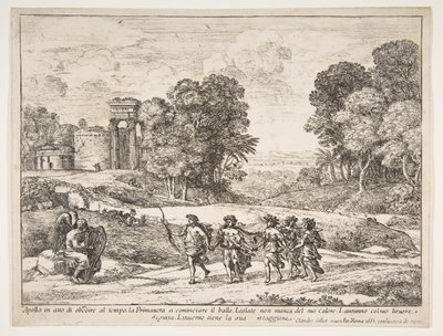Tempo, Apolo e as Estações, 1662. de Claude Lorrain