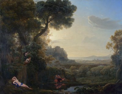 Paisagem com Narciso e Eco, 1644 de Claude Lorrain
