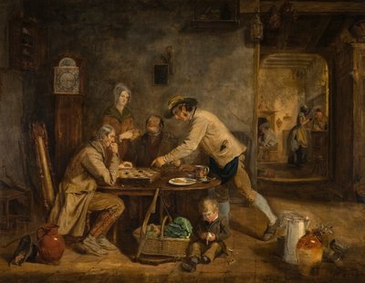 Os Jogadores de rascunho, 1844 de Claude Lorraine R.W Nursey