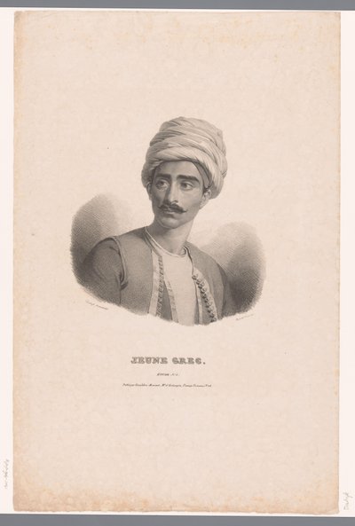 Retrato de um jovem grego
Jeune Grec (título sobre o objecto)
Études (título da série sobre o objecto) de Claude Marie Dubufe