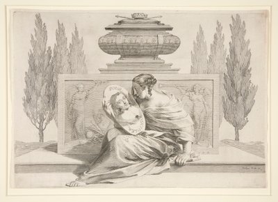 Alegoria da Morte da Rainha (Ana da Áustria) de Claude Mellan