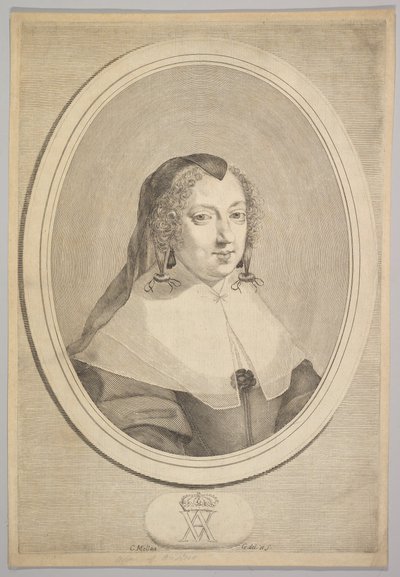 Ana da Áustria, ca. 1645 de Claude Mellan