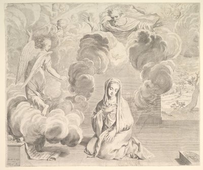 Anunciação, 1666. de Claude Mellan