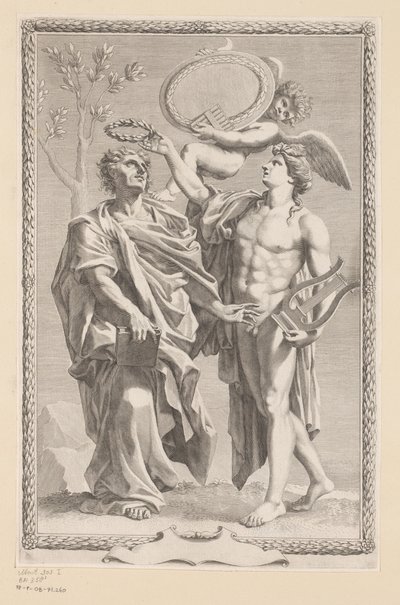 Coroa Apollo Publius Virgil Maro
Página de título de Publius Vergilius Maro, Publii Virgilii Maronis Opera, 1641. de Claude Mellan