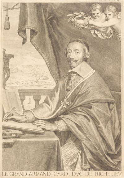 Armand Jean du Plessis, cardeal Richelieu de Claude Mellan