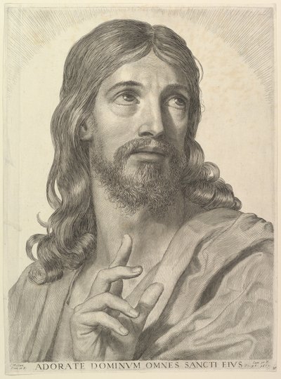 Busto de Cristo adulto de Claude Mellan